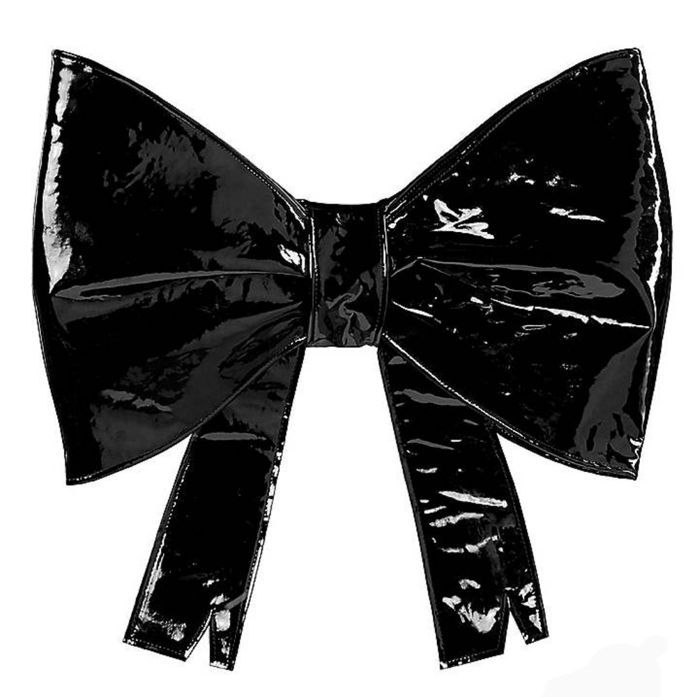 Big black bow backpack purse